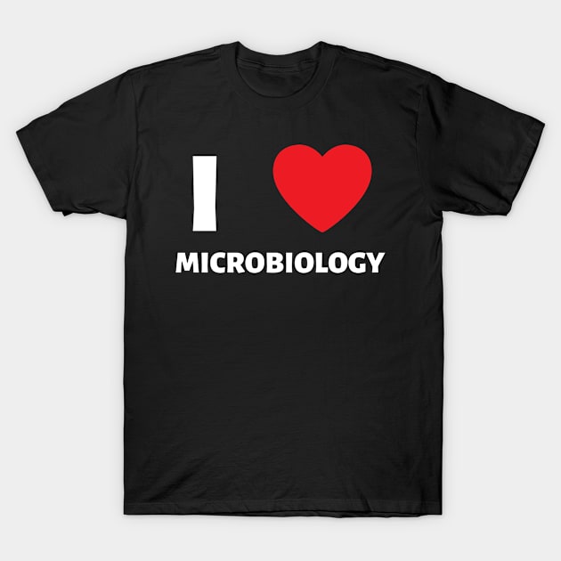 I Love Heart Microbiology T-Shirt by BobaPenguin